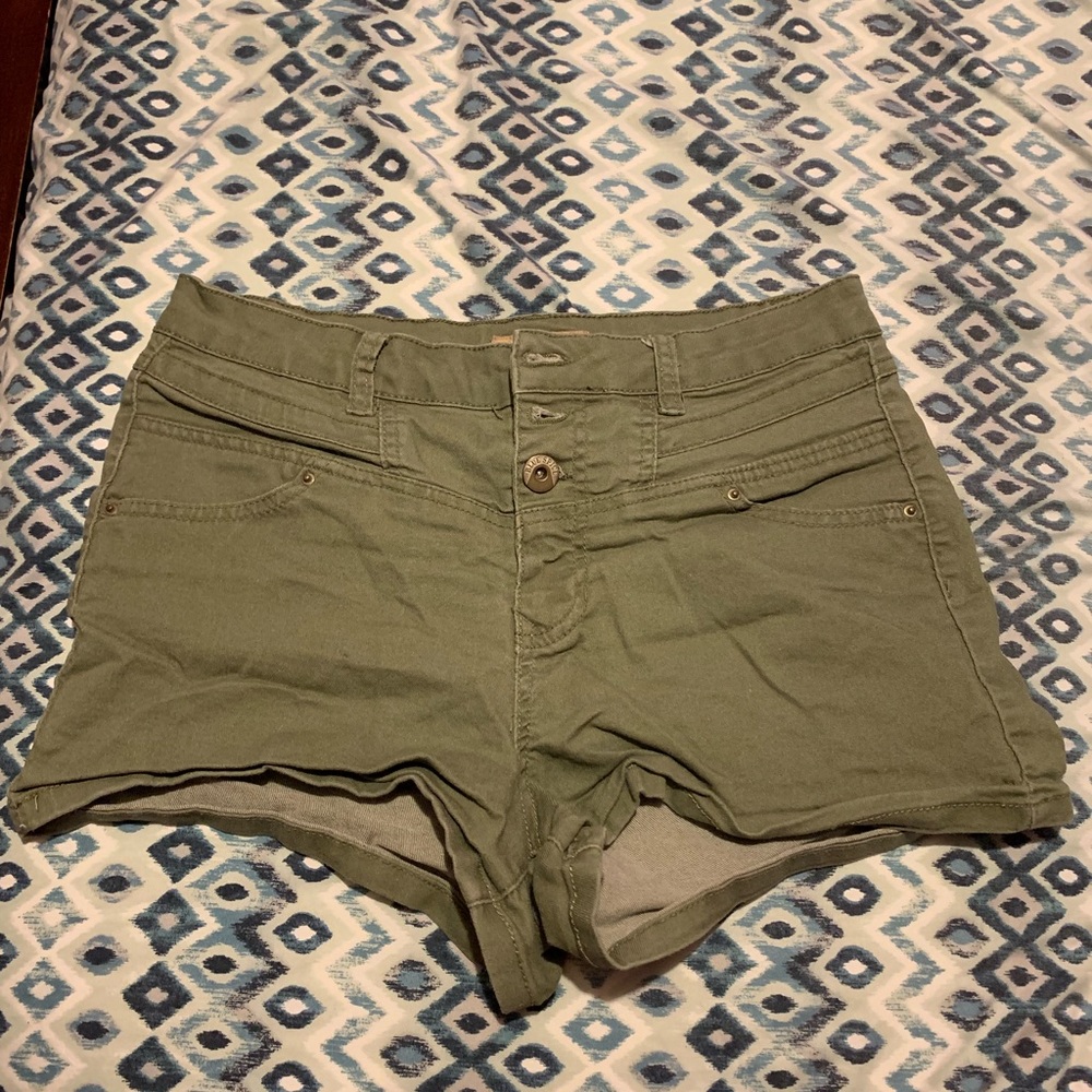 Green camo shorts